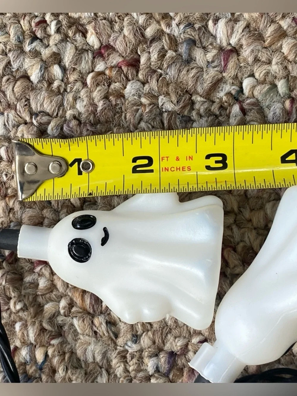 Halloween Ghost String Holiday Lights Set of 10 Blow Mold Ghost Lighted